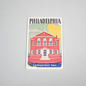 Carpenter's Hall Wooden Postcard
