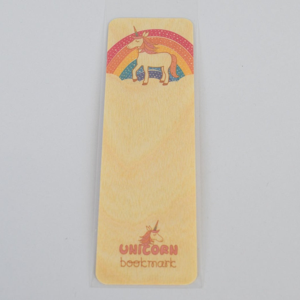 Prancing Unicorn wooden bookmark