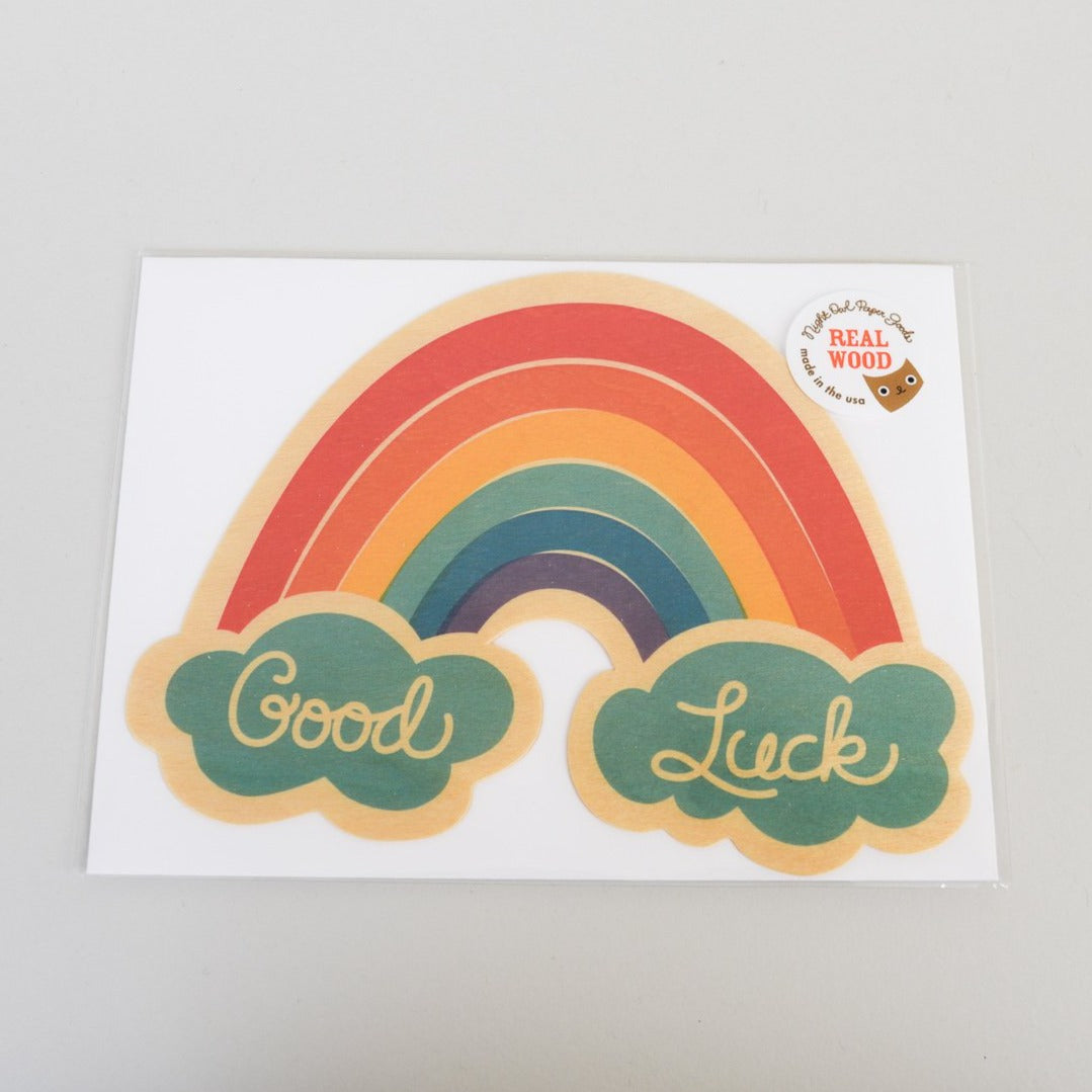 Good Luck Rainbow Greeting Card