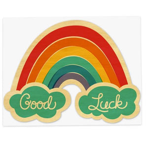 Good Luck Rainbow Greeting Card