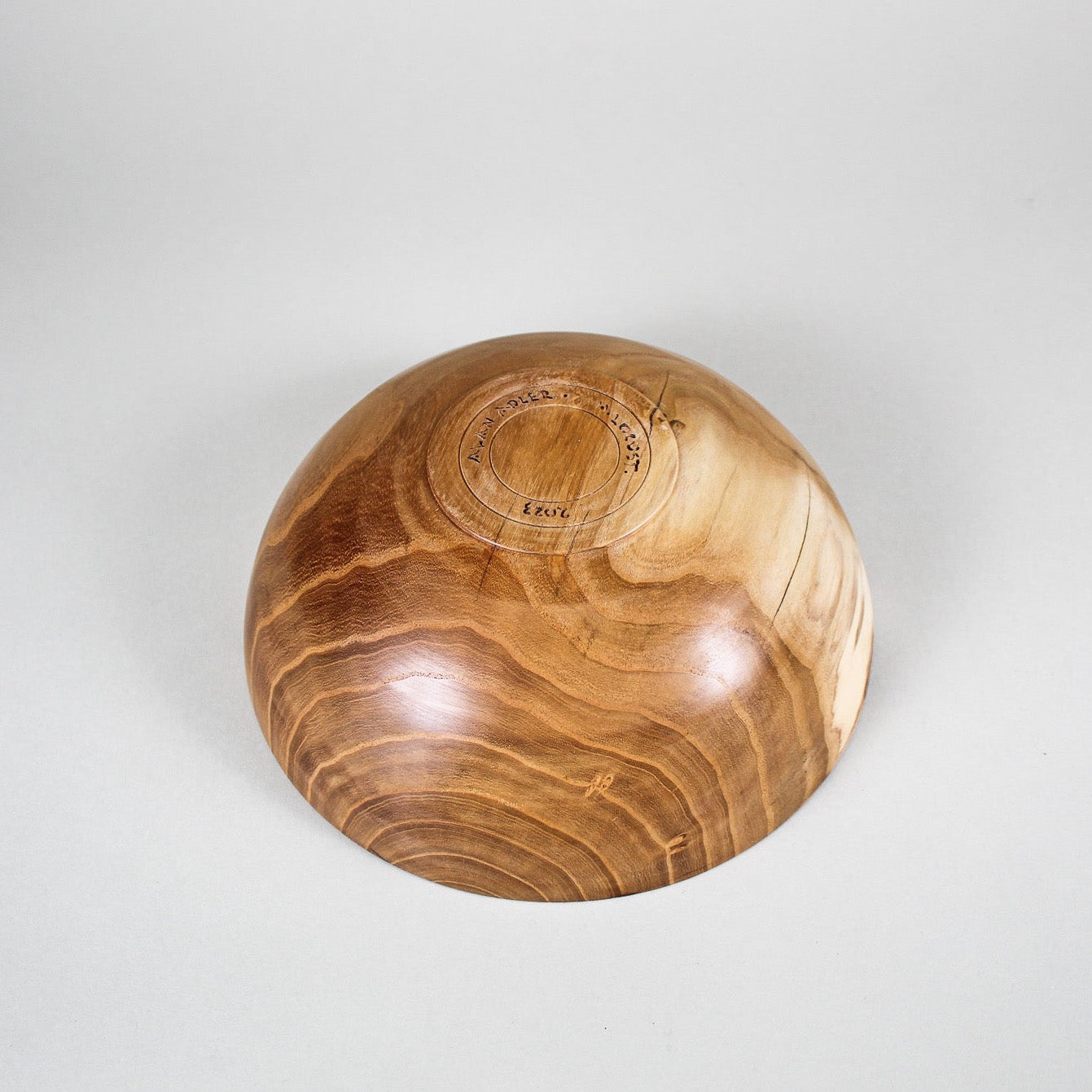 Small Honey Locust Bowl with Colored Pencil Rim