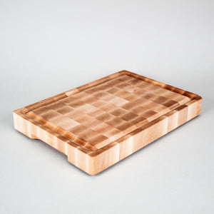 Maple End Grain Cutting Board with Juice Groove 9.38 x 13.38 x 1.5"