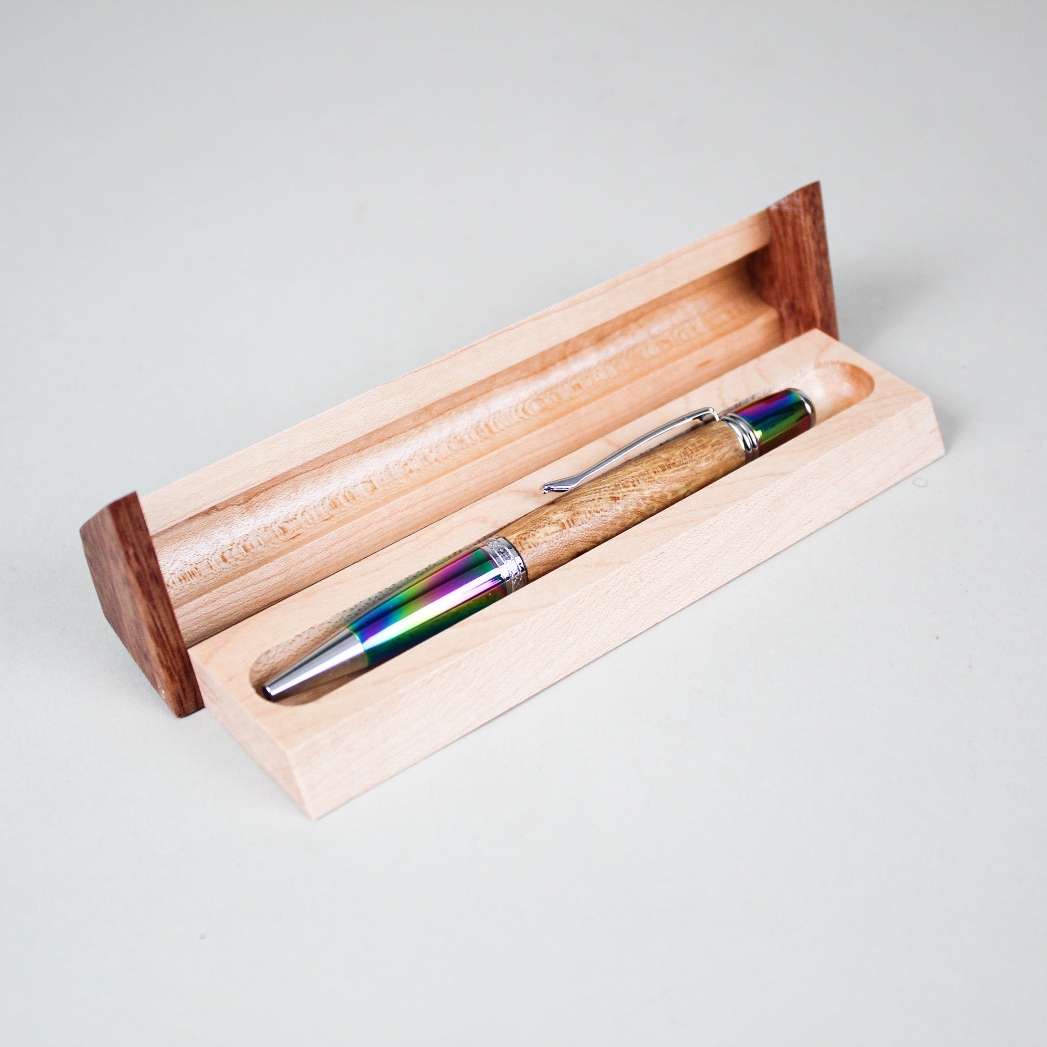 Trapezoid Pen Box and Lathe-Turned Pen