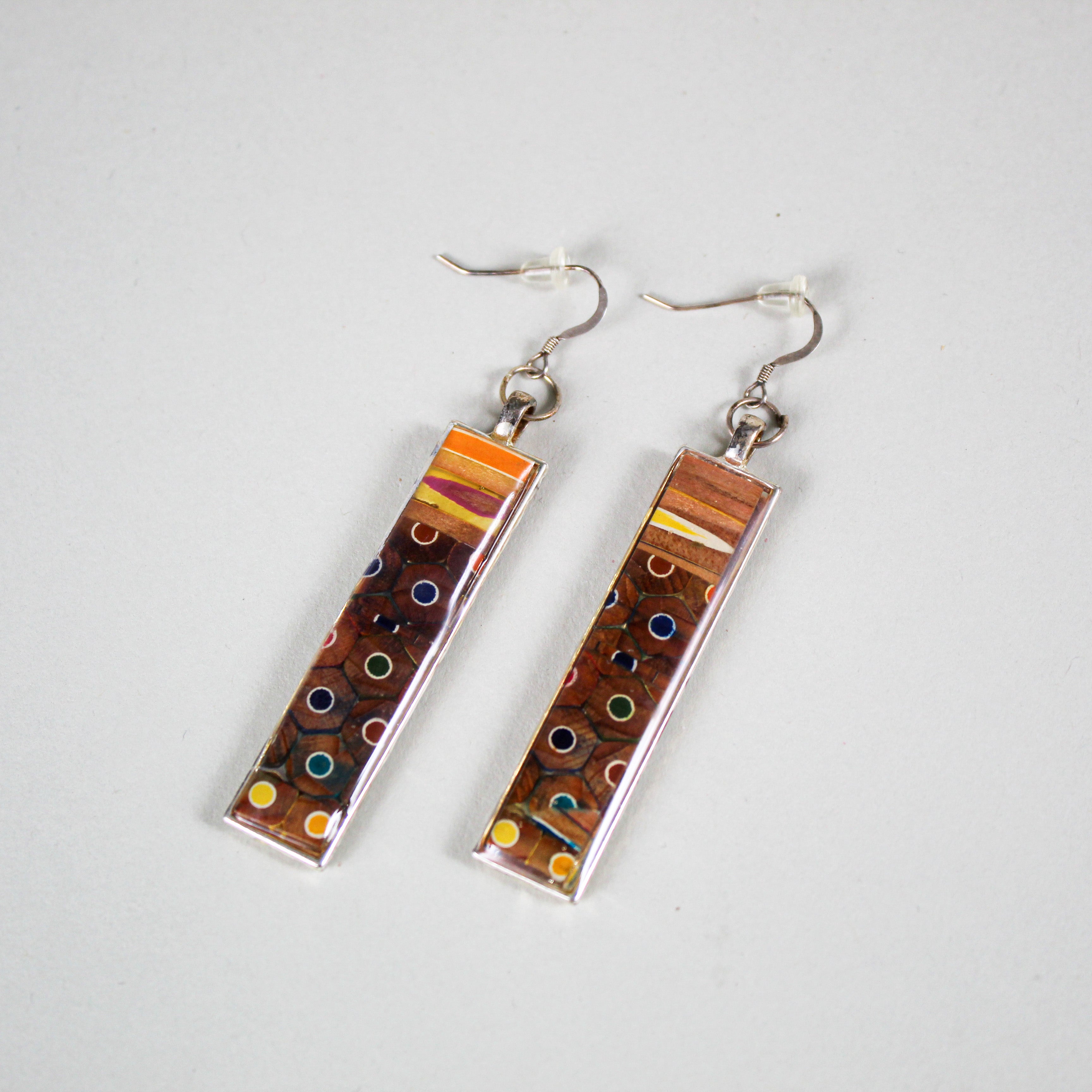 Colored Pencil Earrings