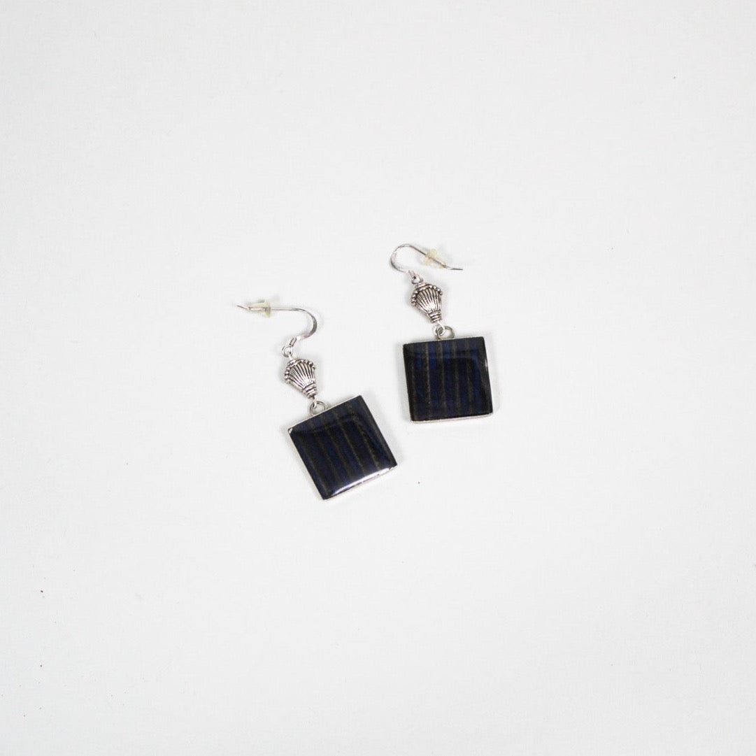 Square Wood Earrings