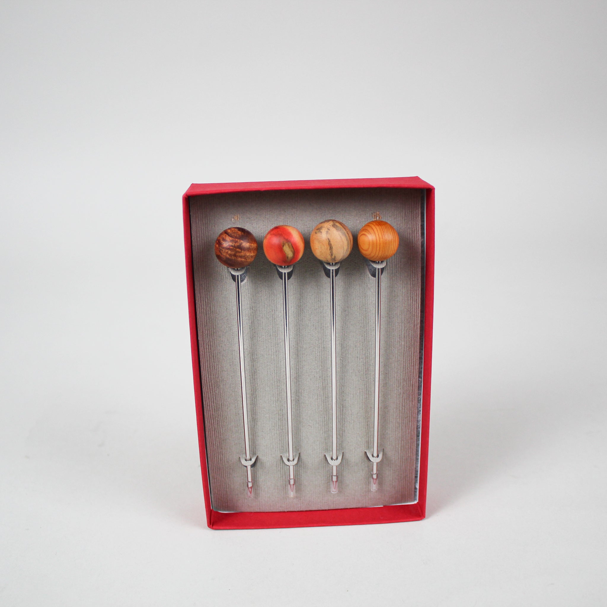 Cocktail Picks - Natural Wood Spheres