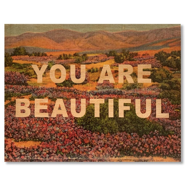 You are Beautiful Wooden Card