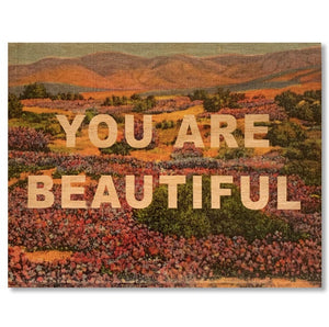 You are Beautiful Wooden Card