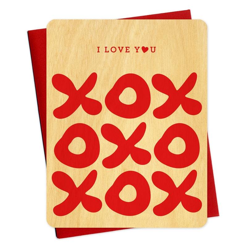 XOXO Love Wood Card