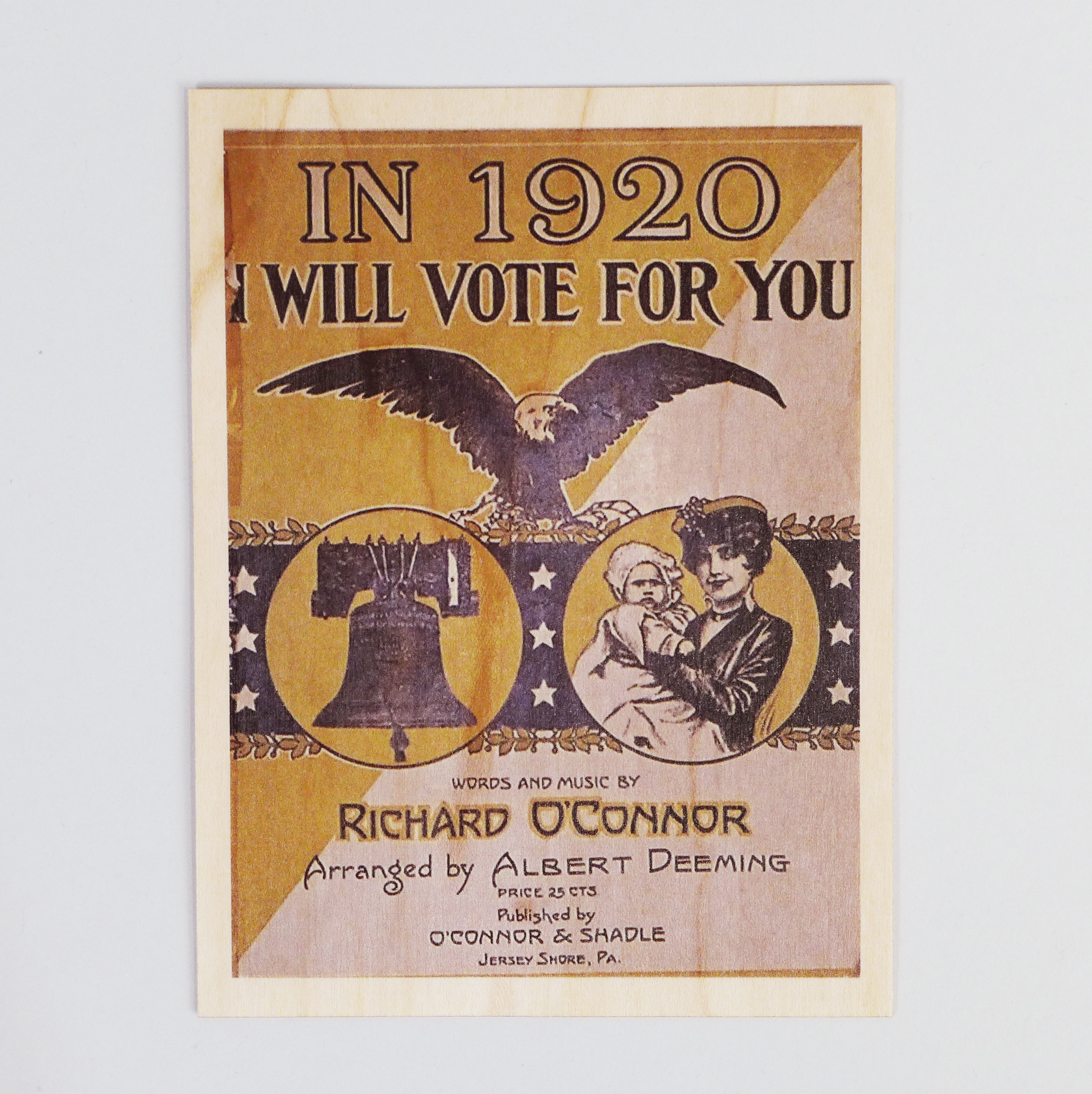 1920 Suffragette Sheet Music Postcard