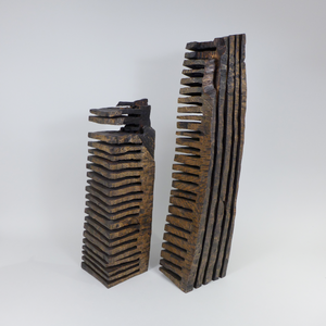 Dramatic wood sculptures by George Peterson at the Center for Art in Wood