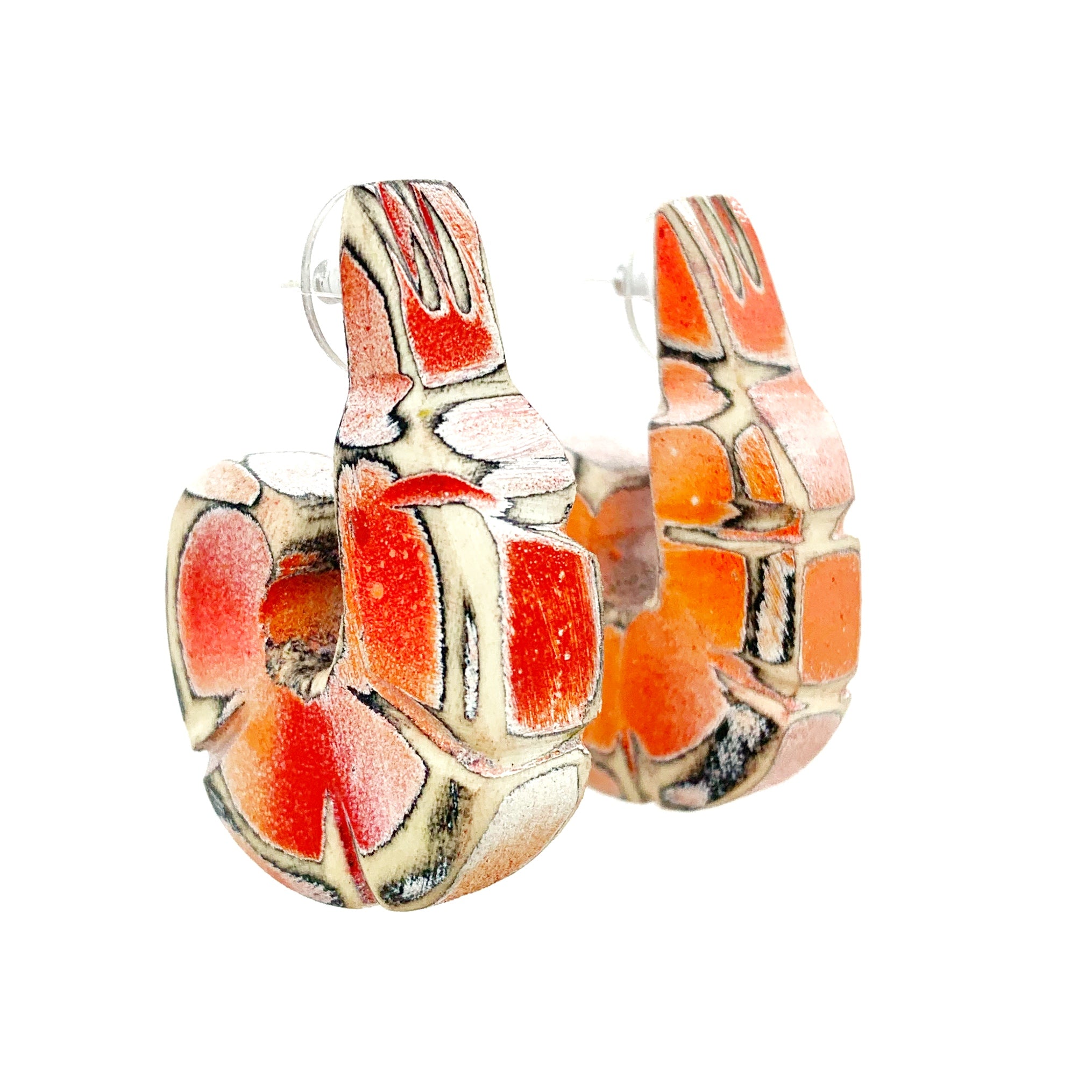 "Cocktail Shrimp" Earrings