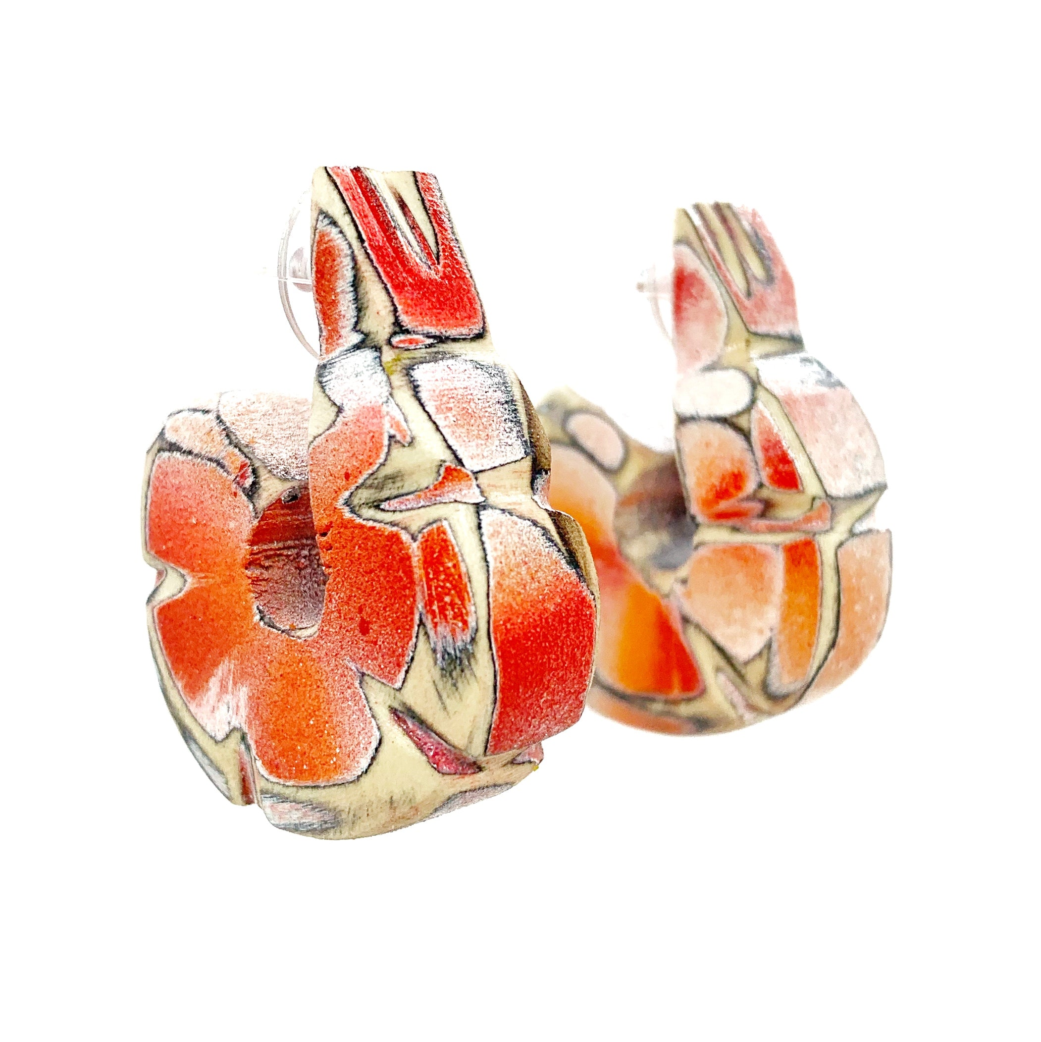 "Cocktail Shrimp" Earrings