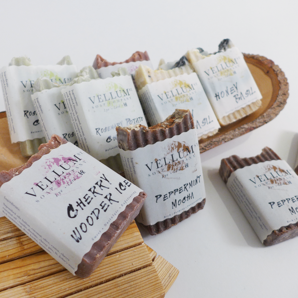 Tallow based soaps are made from high quality, food grade ingredients, locally and organically sourced by Vellum Street at the Center for Art in Wood
