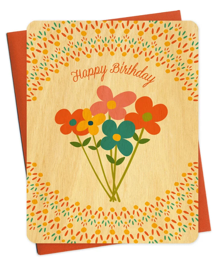 Wild Flowers Happy Birthday Card