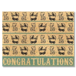 Congratulations Baby Wooden Card