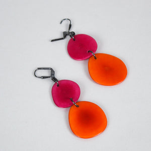 Two/Color Tagua Disc Earrings